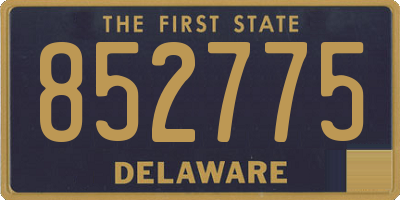 DE license plate 852775