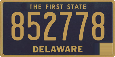 DE license plate 852778