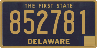 DE license plate 852781