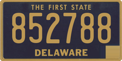 DE license plate 852788