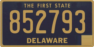 DE license plate 852793