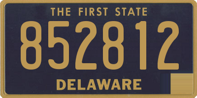 DE license plate 852812