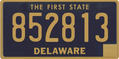 DE license plate 852813