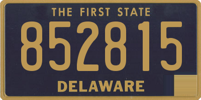 DE license plate 852815