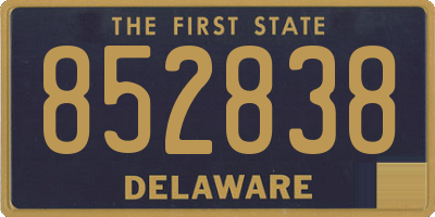 DE license plate 852838
