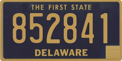 DE license plate 852841