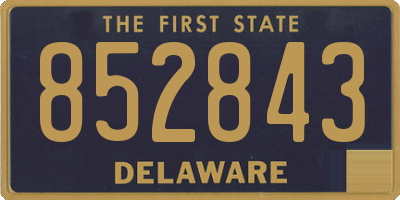 DE license plate 852843