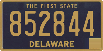 DE license plate 852844