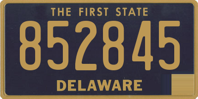 DE license plate 852845