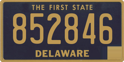DE license plate 852846