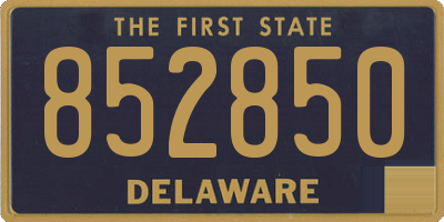 DE license plate 852850