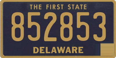 DE license plate 852853