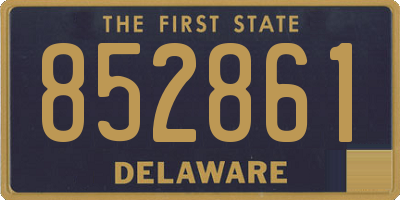 DE license plate 852861