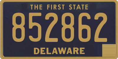 DE license plate 852862