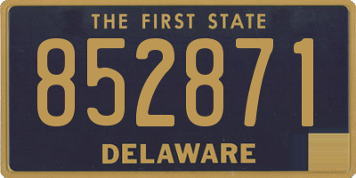 DE license plate 852871