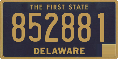 DE license plate 852881