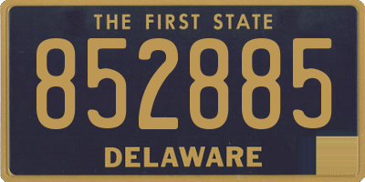 DE license plate 852885