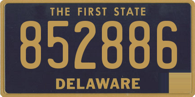 DE license plate 852886