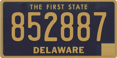 DE license plate 852887