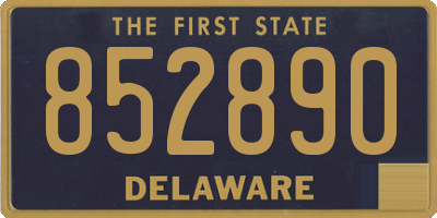 DE license plate 852890