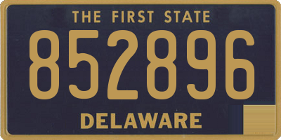 DE license plate 852896