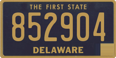 DE license plate 852904