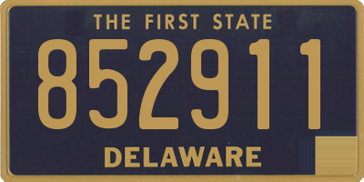 DE license plate 852911