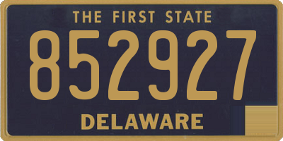 DE license plate 852927