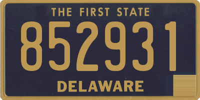 DE license plate 852931