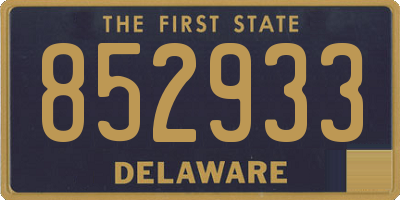 DE license plate 852933