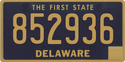 DE license plate 852936