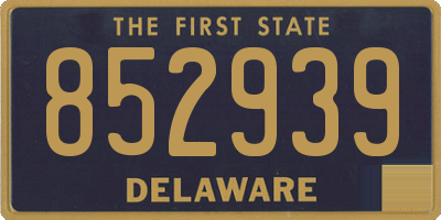 DE license plate 852939