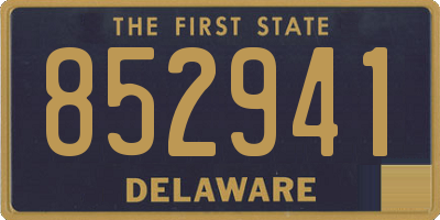 DE license plate 852941