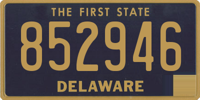 DE license plate 852946