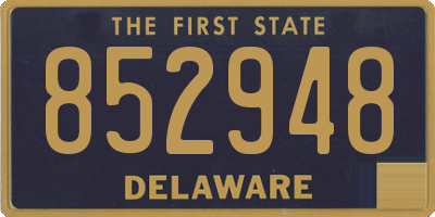 DE license plate 852948