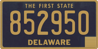 DE license plate 852950