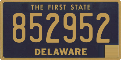 DE license plate 852952