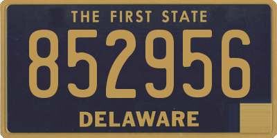 DE license plate 852956