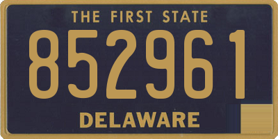 DE license plate 852961