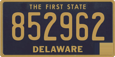 DE license plate 852962