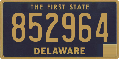 DE license plate 852964