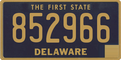 DE license plate 852966