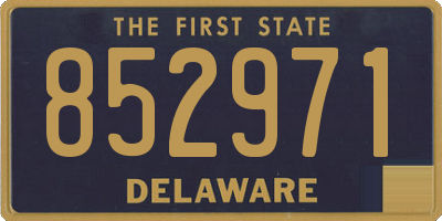 DE license plate 852971