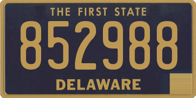 DE license plate 852988