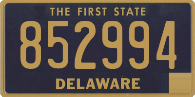 DE license plate 852994