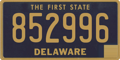 DE license plate 852996