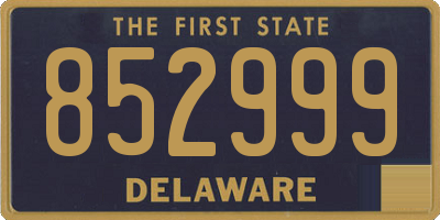 DE license plate 852999