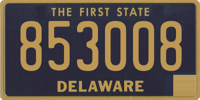 DE license plate 853008
