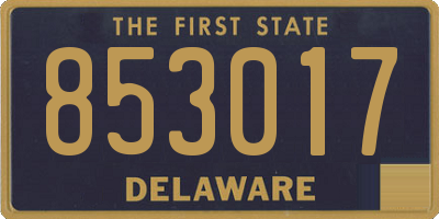 DE license plate 853017