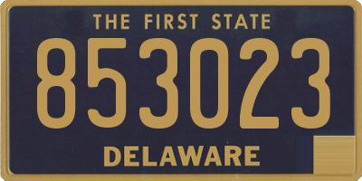 DE license plate 853023